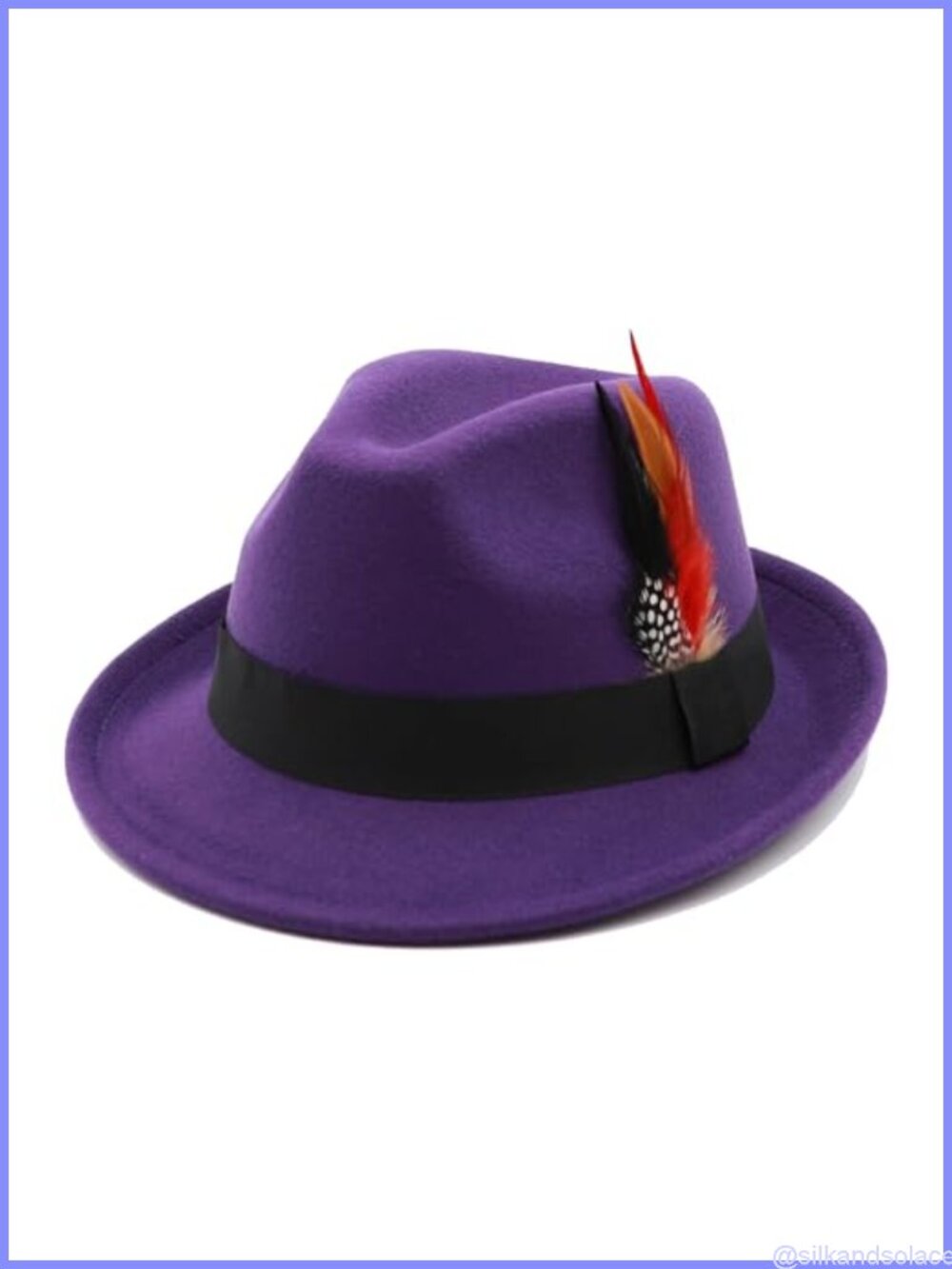 Unisex Trilby Hat Classic Fedora Felt Short Brim Panama with Band